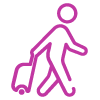 Person travel trip suitcase icon