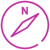Compass, direction, travel icon