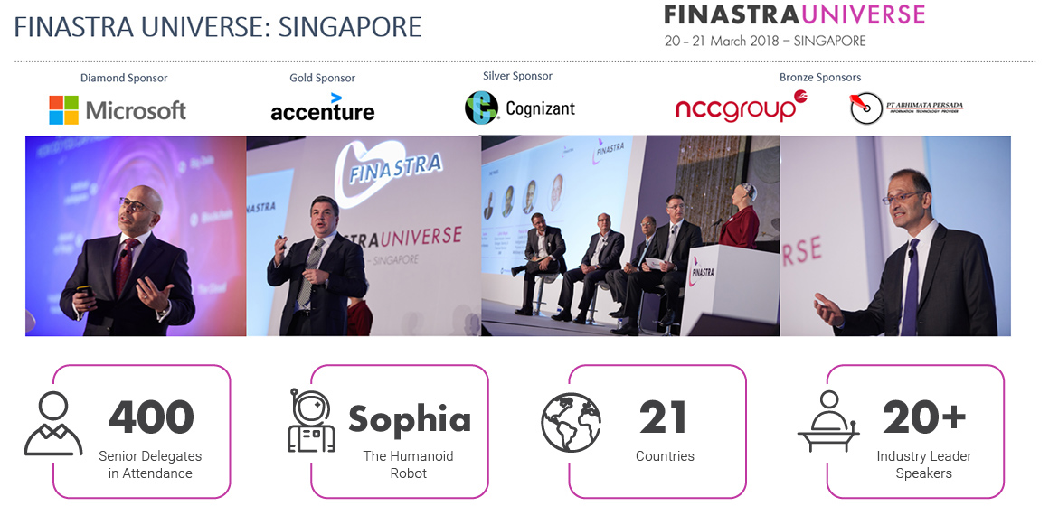 Finastra Universe Singapore - Snapshot 400+ Senior Delegates in Attendance - 20+ Industry Leader Speakers