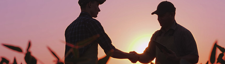 Two men shaking hands