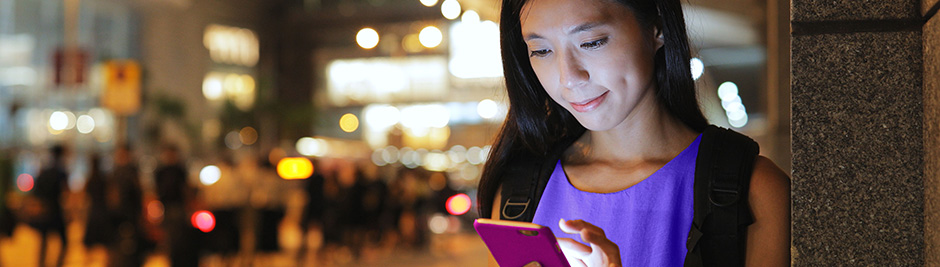 Woman using mobile phone