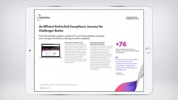 An Efficient End-to-End Compliance Journey for Challenger Banks (Market brief)