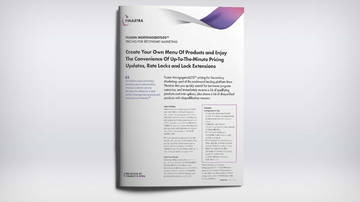 Fusion MortgagebotLOS - Pricing for Secondary Marketing Fusion MortgagebotLOS - Pricing for Secondary Marketing
