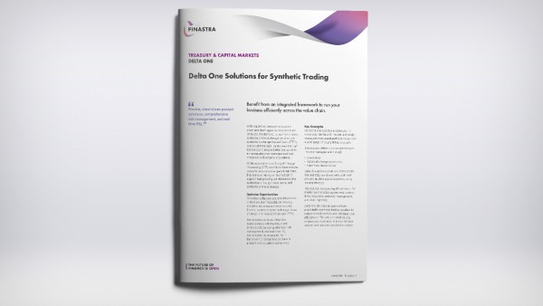 Delta One Solutions for Synthetic Trading Delta One Solutions for Synthetic Trading
