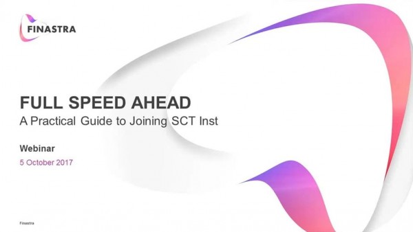 Full Speed Ahead – A Practical Guide to Joining SCT Inst Full Speed Ahead – A Practical Guide to Joining SCT Inst