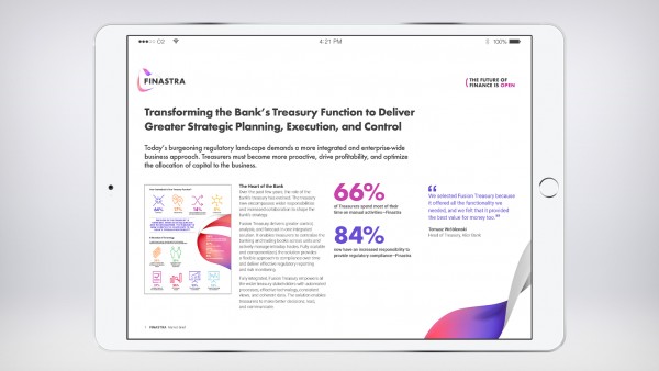 Transforming the Bank's Treasury Function to Deliver Greater Strategic Planning, Execution, and Control Transforming the Bank's Treasury Function to Deliver Greater Strategic Planning, Execution, and Control