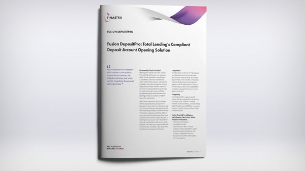 Fusion DepositPro: Total Lending's Compliant Deposit Account Opening Solution