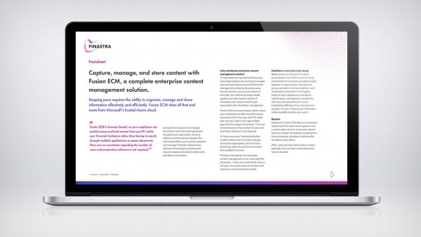Fusion ECM - Leaner, Faster, More Accurate Enterprise Content Management Fusion ECM - Leaner, Faster, More Accurate Enterprise Content Management