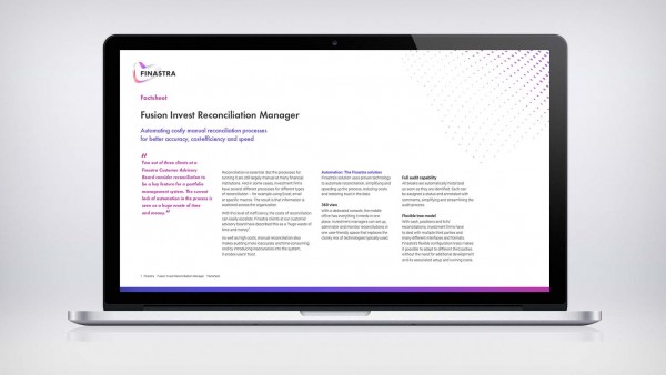 Fusion Invest Reconciliation Manager (Factsheet) Fusion Invest Reconciliation Manager (Factsheet)