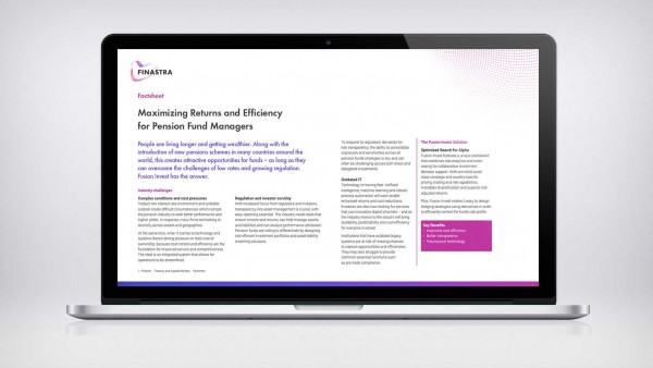 Fusion Invest Maximizing Returns and Efficiency for Pension Fund Managers Fusion Invest Maximizing Returns and Efficiency for Pension Fund Managers