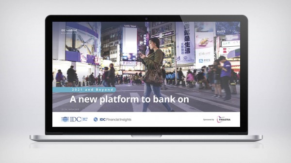 2021 and beyond: A new platform to bank on Woman on phone crossing street