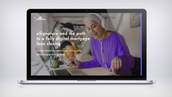 eSignature and the path to a fully digital mortgage loan closing Woman with headphones at desk