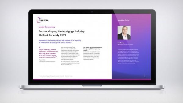 Factors shaping the mortgage industry outlook for early 2021 Image of laptop with Market Insight