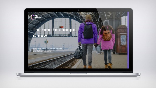 The time for change is now Man and woman holding hands at train station