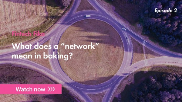Episode 2 Fintech Fika - what does a "network" mean in banking? Image of top down view of circular road