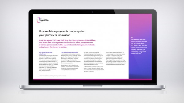 How real-time payments can jump start your journey to innovation Image of laptop with Market Insight