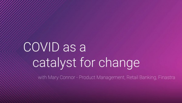 The Take Out: Covid as a catalyst for change Purple Image with Title