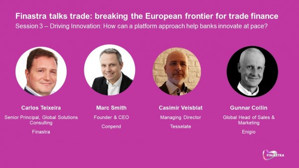 Driving Innovation: How can a platform approach help banks innovate at pace? Image of webinar presenters