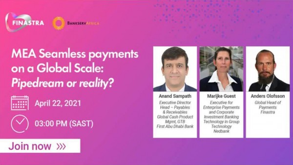 Seamless Payment in MEA: Reality or Pipedream? Image of presentation cover with speakers