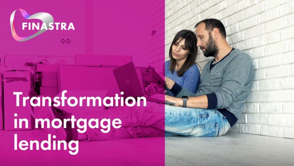 Transformation in mortgage lending Image of 2 people sitting on floor