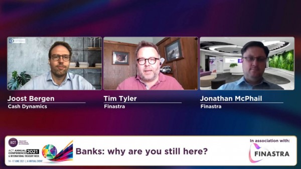Banks: why are you still here? Image of webinar title slide and presenters