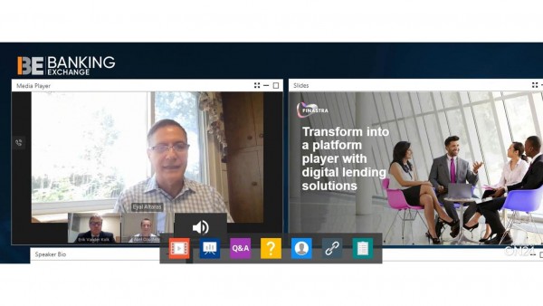 Transform into a platform player with digital lending solutions Image of webinar title slide and presenter