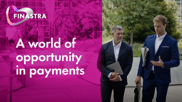 A world of opportunity in payments Image of two men taking