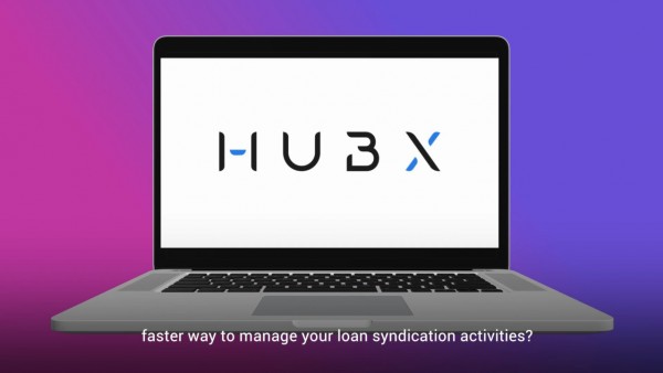 HUBX Arranger: Facilitating end-to-end loan syndication Image of laptop with HUBX Arranger logo