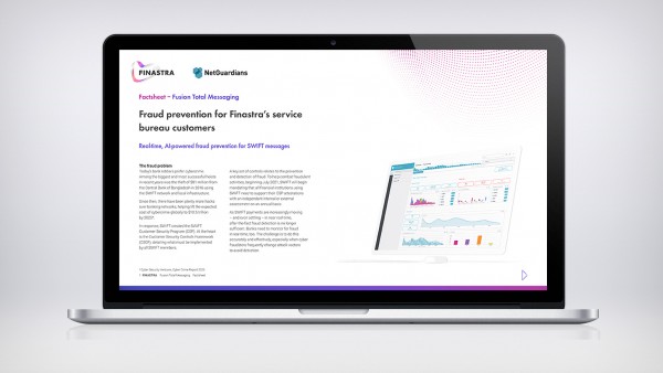 Fraud prevention for Finastra’s service bureau customers Fraud prevention for Finastra’s service bureau customers
