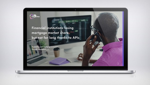 Financial institutions losing mortgage market share, but not for long thanks to APIs Image of laptop with man with laptop and phone