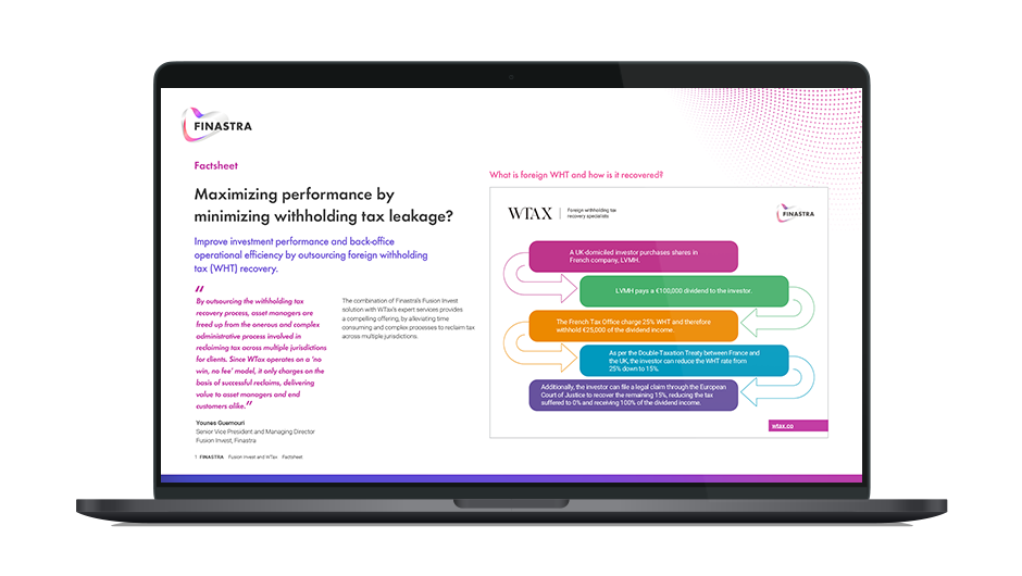 Image of laptop with cover slide for "Maximizing performance..." factsheet