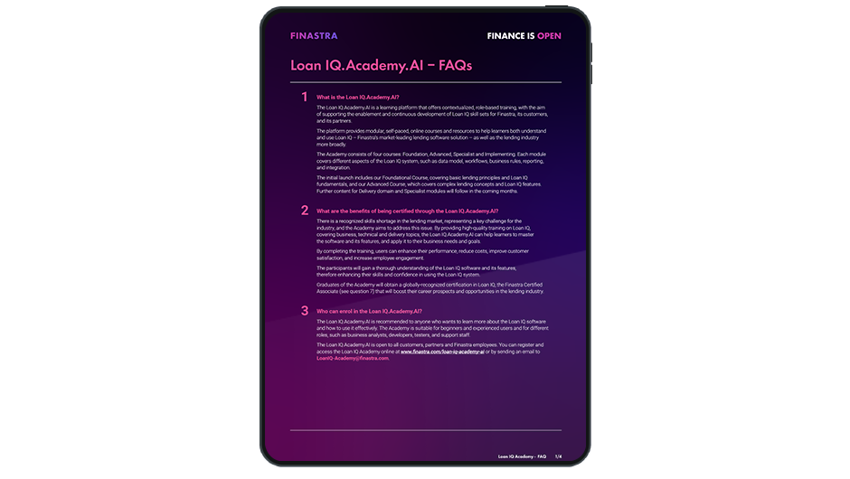 loan-iq-academy-ai-finastra