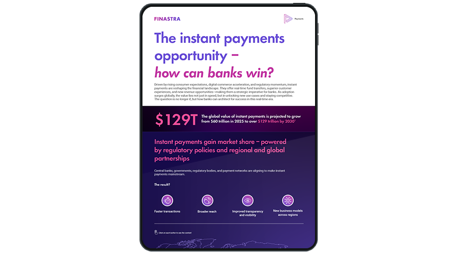 Cover image of "The instant payments opportunity – how can banks win?" infographic
