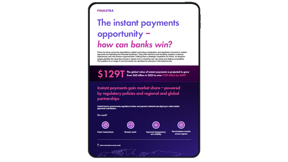 Cover image of "The instant payments opportunity – how can banks win?" infographic
