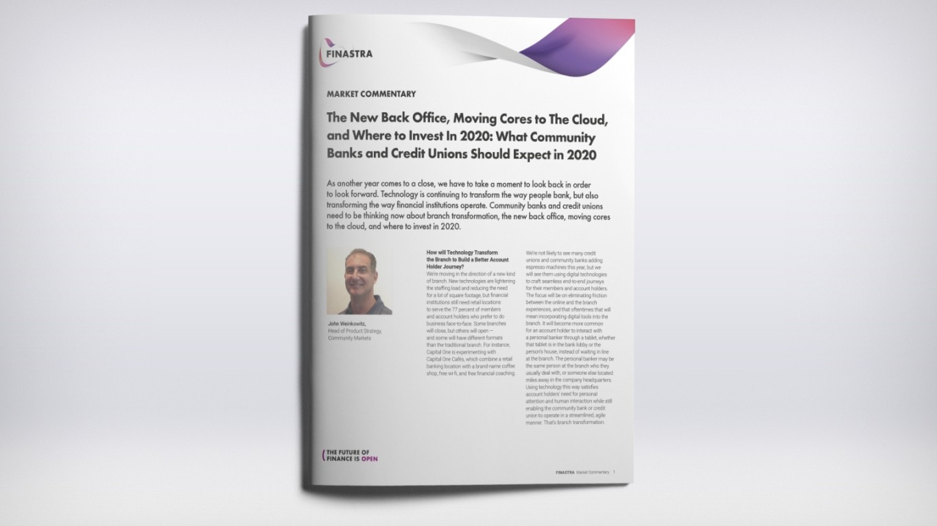 The New Back Office, Moving Cores to The Cloud, and Where to Invest
