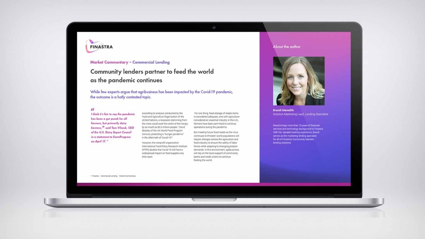 Community lenders partner to feed the world as the pandemic continues