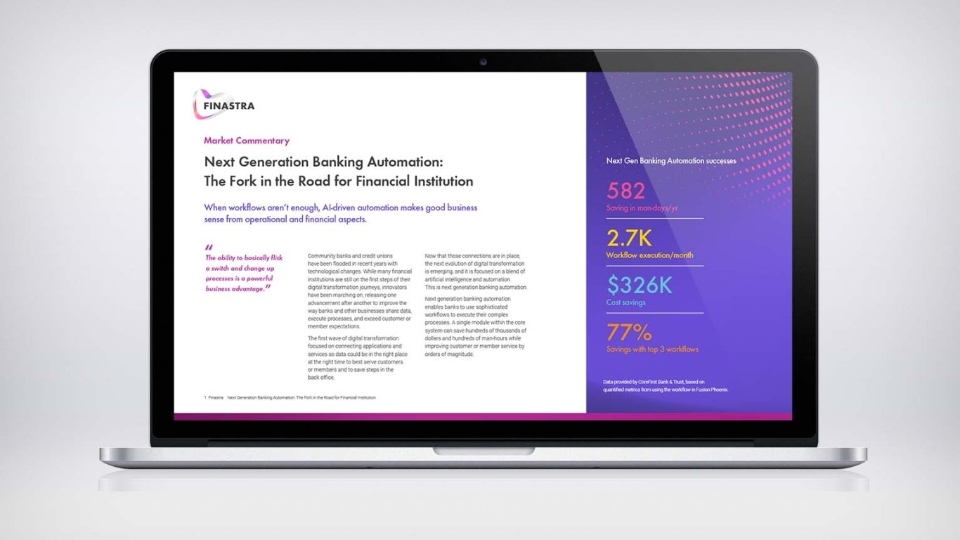 Next generation banking automation: The fork in the road for financial institution