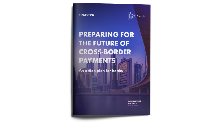 Image of magazine with cover slide of "Preparing for the future of cross-border payments: An action plan for banks" report