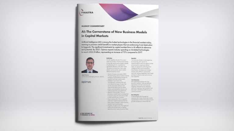 AI: The Cornerstone of New Business Models in Capital Markets