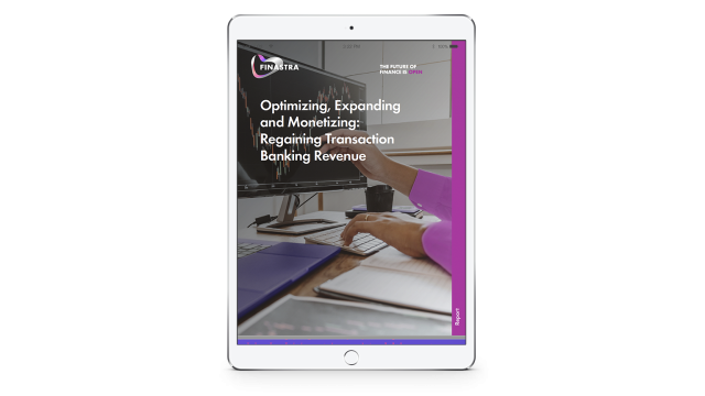 Image of tablet with cover slide for "Optimizing, expanding and monetizing ..." research