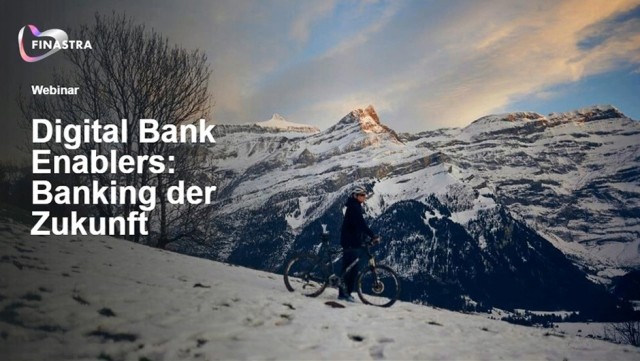 Cover slide of "Digital Bank Enablers: Banking der Zukunft" Webinar