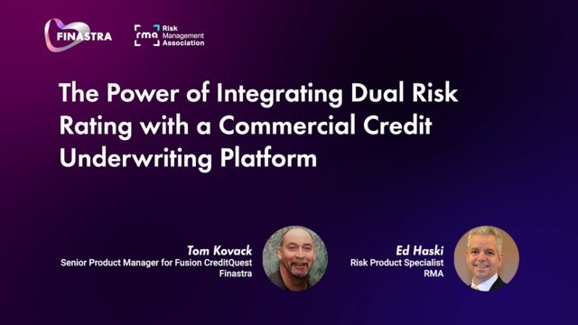 Cover slide of "The Power of Integrating Dual Risk Rating ..." Webinar