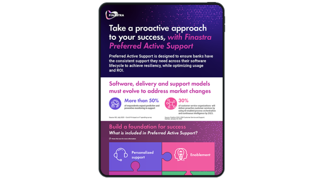 Finastra Preferred Active Support: A proven approach to success (Infographic)