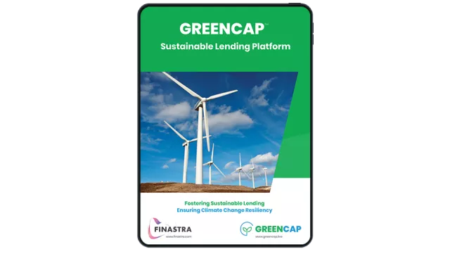 Image of tablet with cover slide for GreenCap brochure