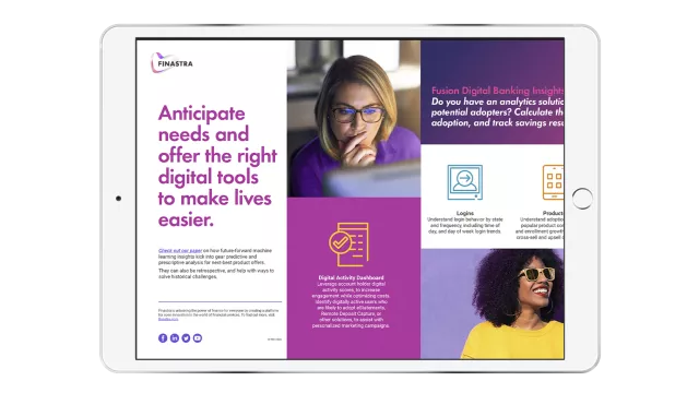 Image of tablet with infographic