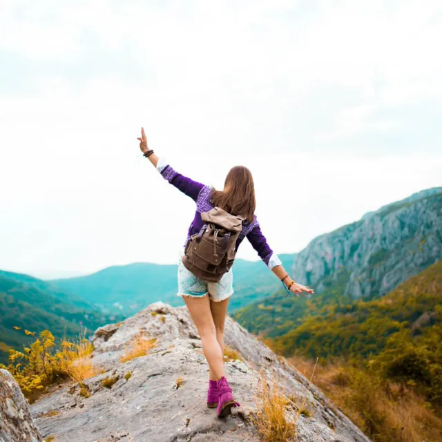Woman hiking
