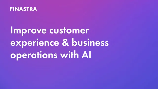 Cover slide of "Improve customer experience..." Video