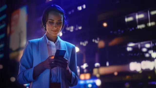 Woman with mobile phone