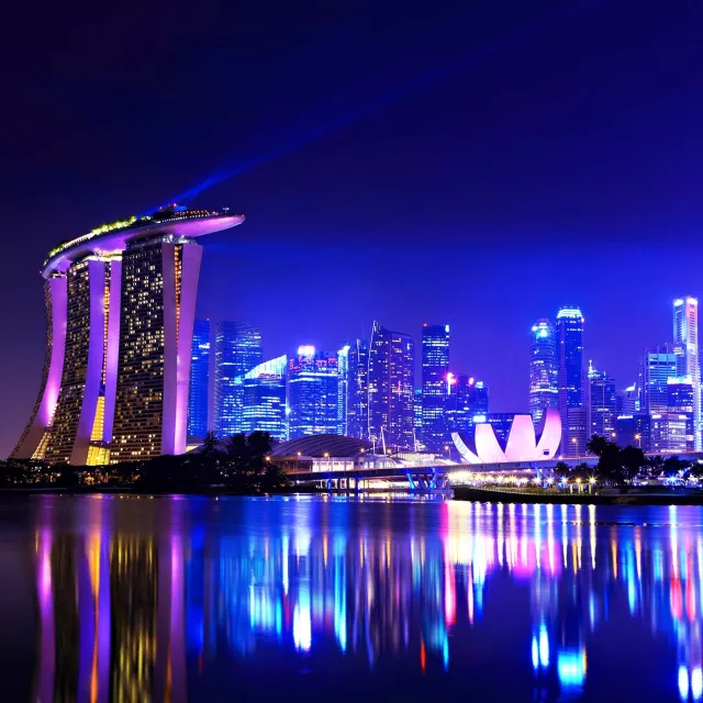 Image of Singapore landscape at night