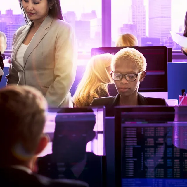 Image of woman working in an office